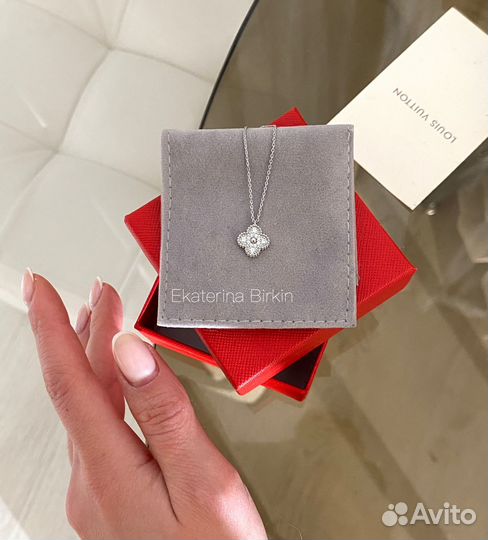 Подвеска van cleef цвет серебро