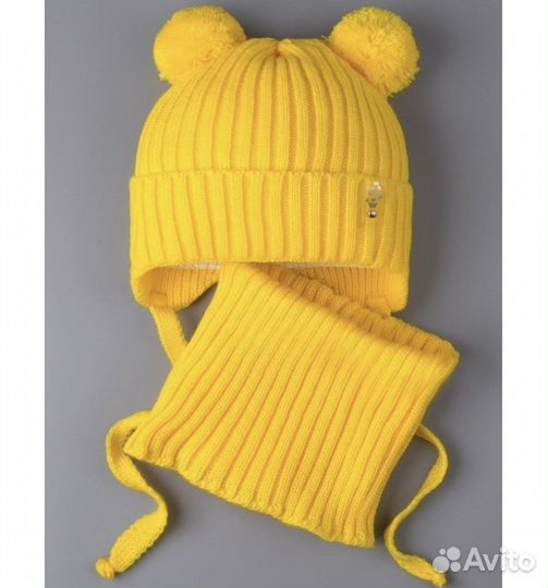 Комплект шапка и снуд детские