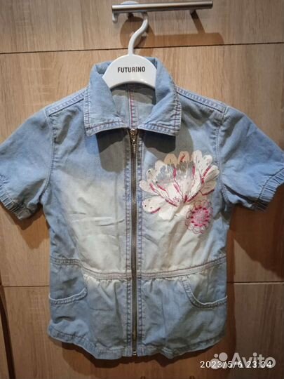 Джинсовая жилетка для девочки