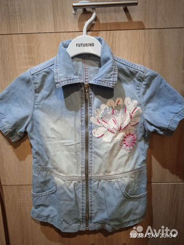 Джинсовая жилетка для девочки