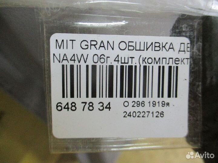 Обшивка двери на Mitsubishi Grandis NA4W