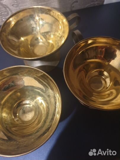 Мельхиоровые кофейные чашки