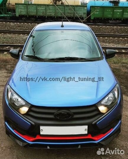 Губа (сплиттер) бампера Лада Гранта FL барс