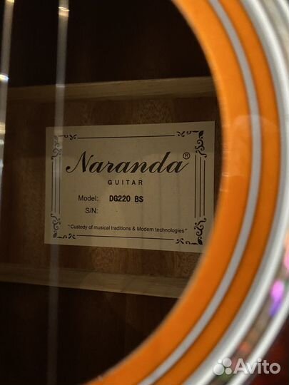 Продаю гитару Naranda DG220BS