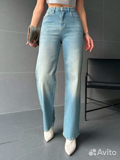 Джинсы женские прямые трубы 44