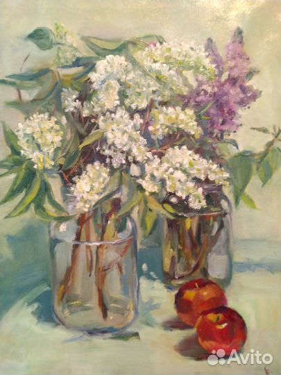 Картина маслом на холсте. Цветы