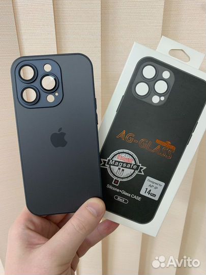 Чехол стеклянный Magsafe iPhone 14 Pro