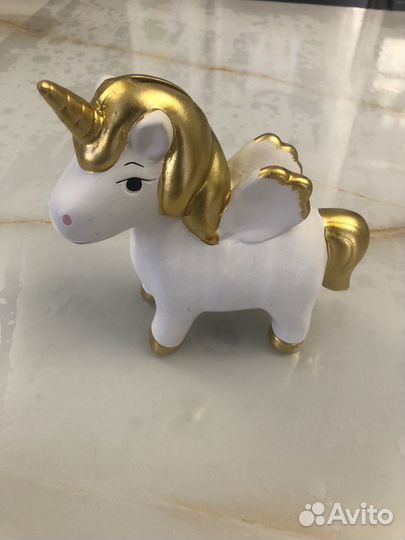 Копилка Единорог фарфоровая