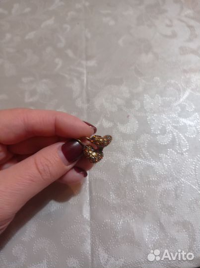 Серьги для девочки. Сердечки. Бижутерия