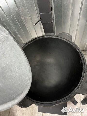 Казан узбекский 10л и печь с трубой и дверцей