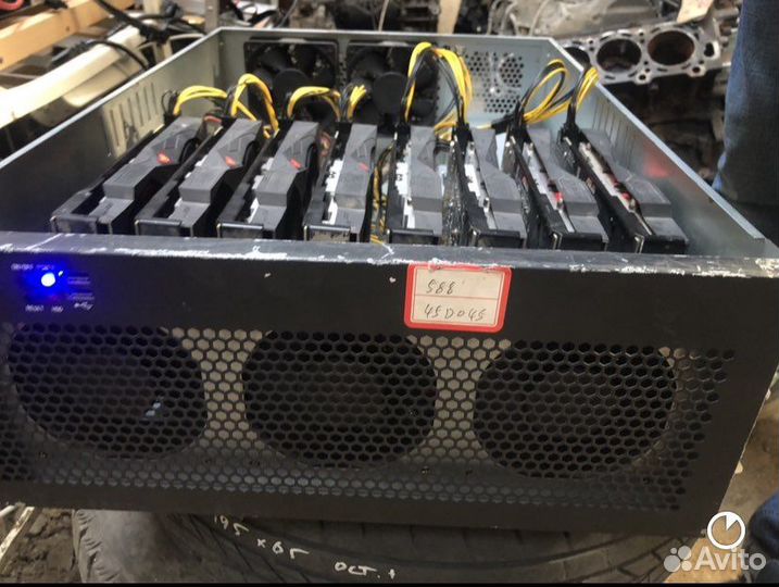 Риг на 8 asus RX580 8Gb