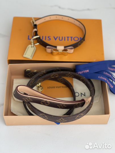 Louis vuitton ошейник S норковая шубка