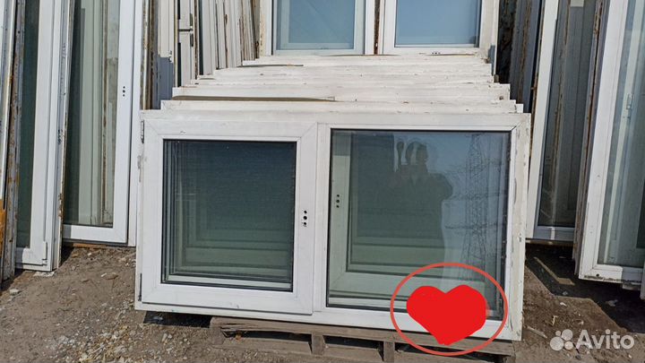 Окна бу пластиковые, опт, розница 78(в) х 145(ш)