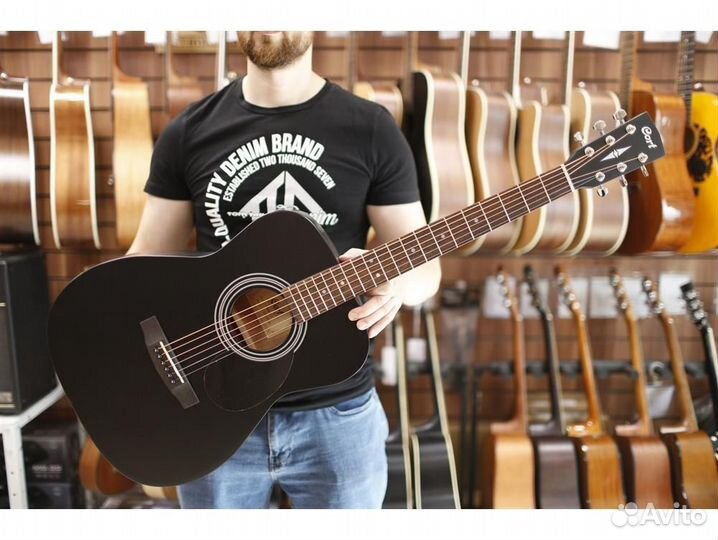 Cort AF510-BKS черная акустическая гитара