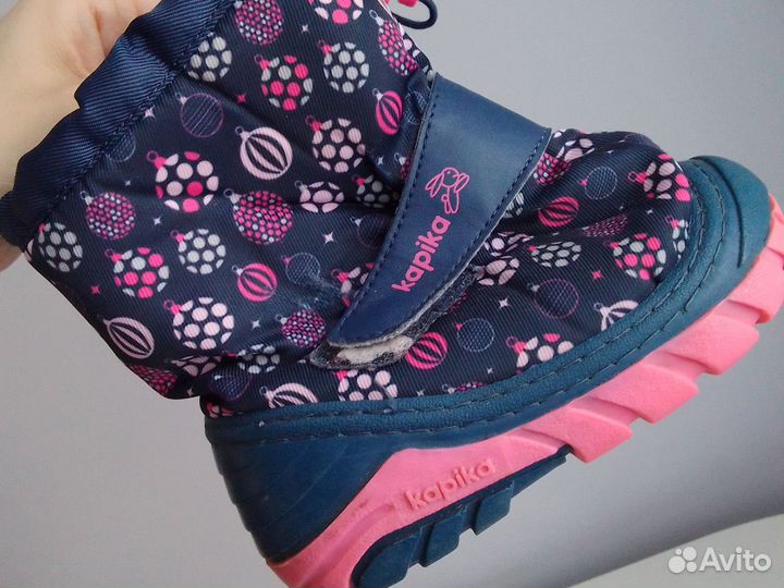 Дутики на девочку 23 24 размер Kapika