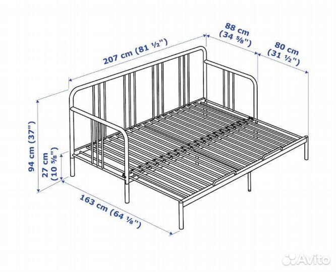 Диван кровать икеа Фиресдаль 800х2000