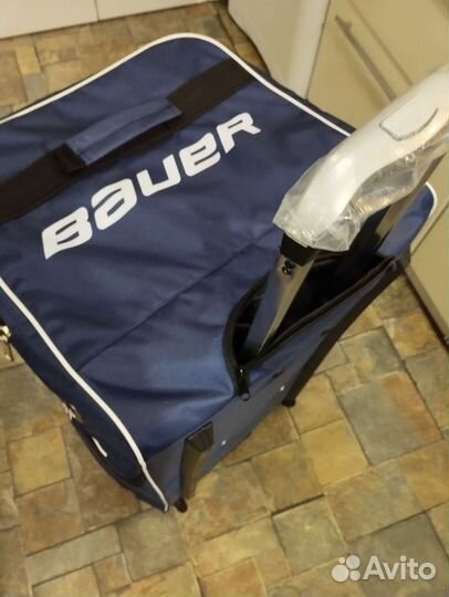 Баул хоккейный 34 синий 2 кармана 1680 ден