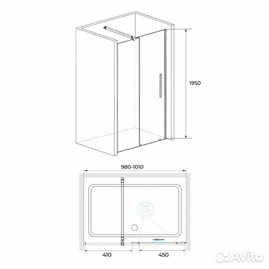 Душевая дверь RGW TO-18B