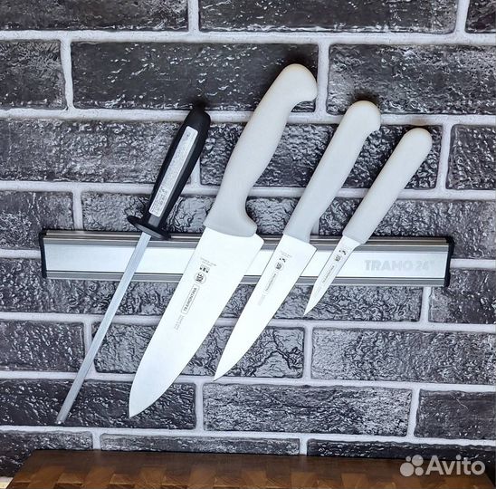 Кухонные ножи Tramontina + мусат + магнит