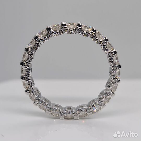Кольцо дорожка с бриллиантами(муассанитами)