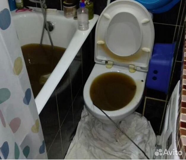 Прочистка засоров в трубах. Промывка труб