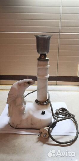 Лампа настольная из камня с орлом