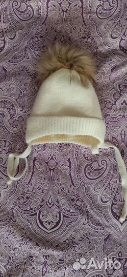 Зимняя шапочка для новорожденного