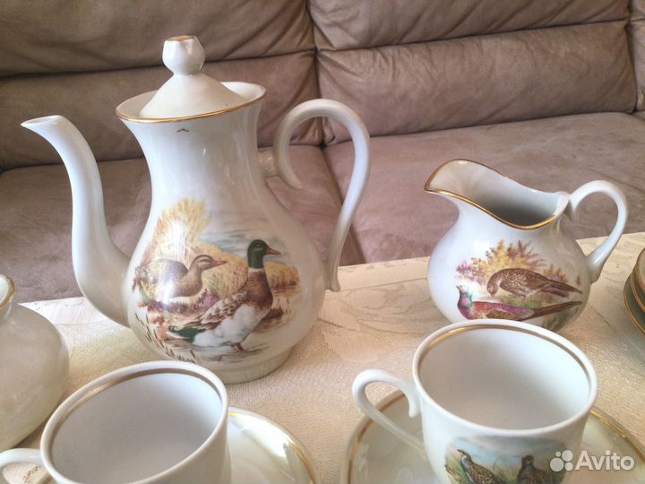 Сервиз кофейный новый фарфор высший сорт