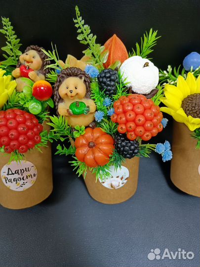 Мыльные осенние букеты