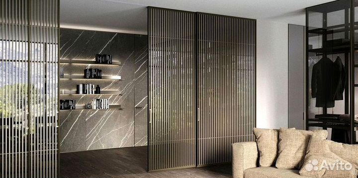 Межкомнатные перегородки. Раздвижные двери из реек