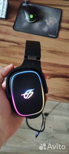 Наушники игровые Dexp GH-300 Rainbow черный