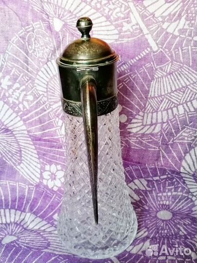 Графин хрустальный с серебром СССР