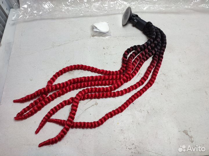 Красные косы на шлем новые