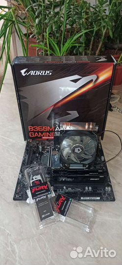 Комплект Gigabyte B360M, intel i5 9400, Kingston32