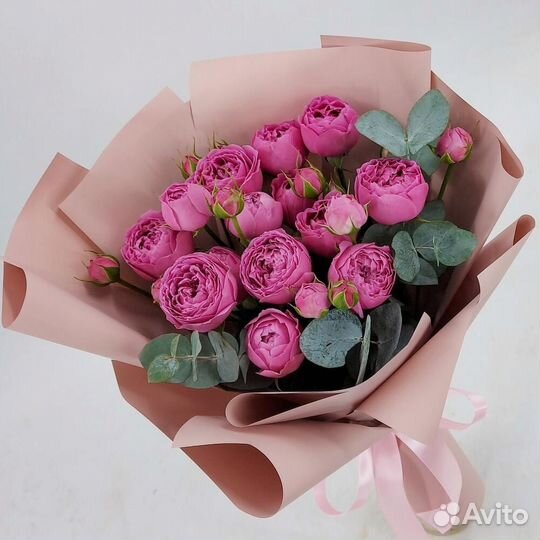 Букет из пионовидной розы с доставкой по Иваново