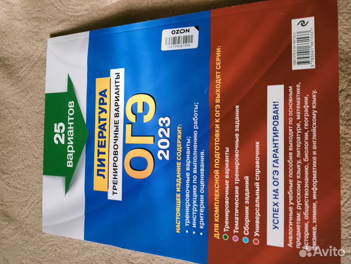 Тренировочные варианты огэ по литературе