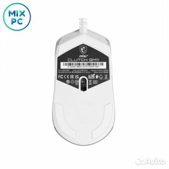 Мышь MSI Clutch GM11 белый