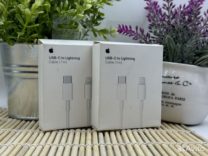 Оригинальный кабель Apple lightning USB-C
