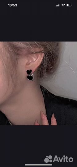 Серебряные серьги с эмалью