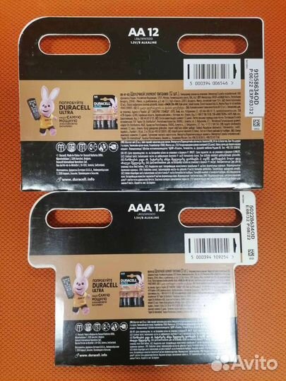 Батарейки Durasell ааа и аа