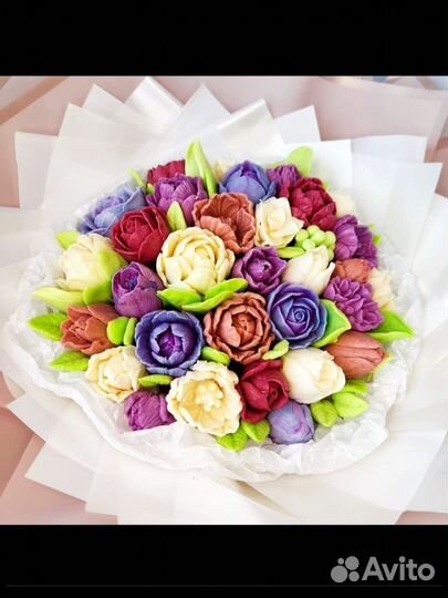 Зефирный букет. Зефирные цветы