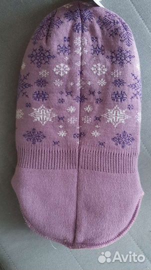 Шапка шлем новая для девочки, р.52-54