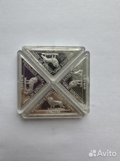 Монета пазл конго 10 франков 2000