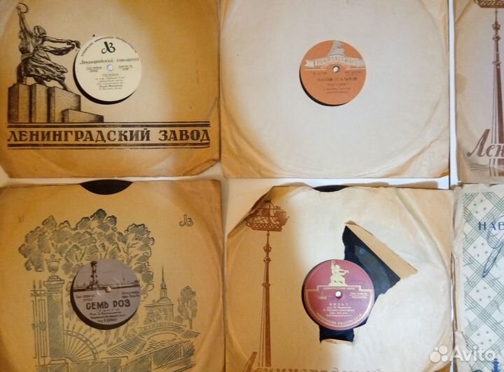 Советские пластинки на 78 и 33 оборотов