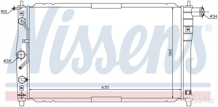 Радиатор охлаждения двс daewoo assol (1997) 1.5