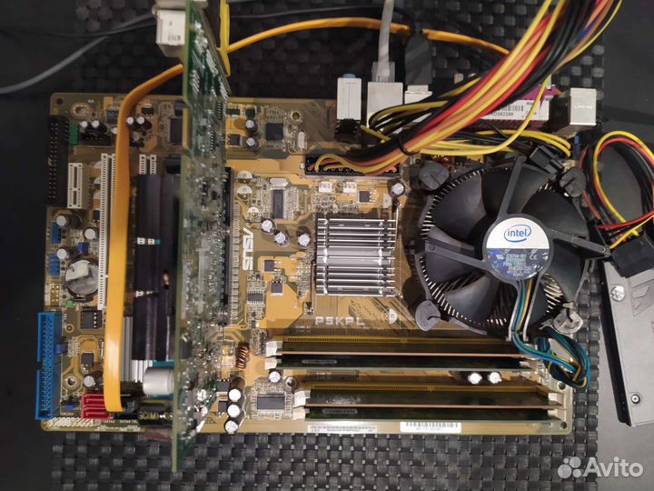 Asus p5kpl socket 775 + Intel Pentium E5400 кулер