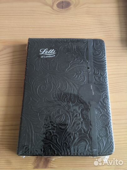 Еженедельник Baroque, черная кожа