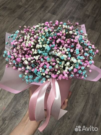 Букет из гипсофилы цветы