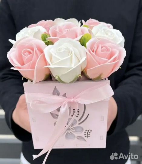 Букет из мыла, розы как живые