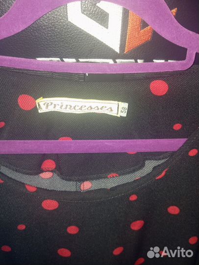 Платье женское в горошек 58